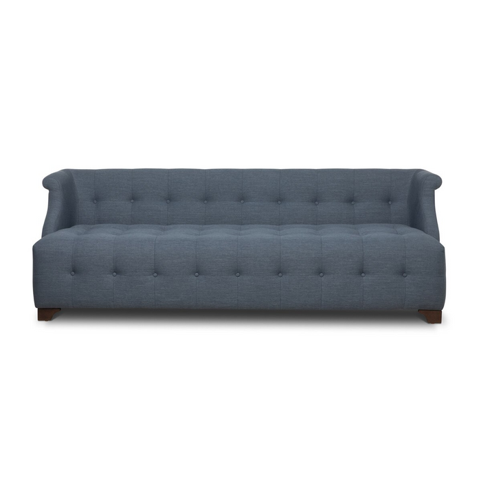 Park Hill Collection Scroll Arm Sofa Heathered, Navy
