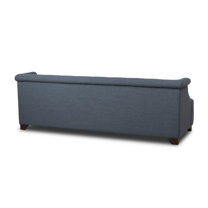 Park Hill Collection Scroll Arm Sofa Heathered, Navy