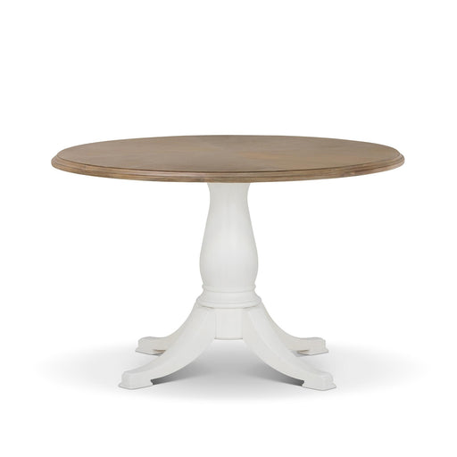 Park Hill Cotswold Round Dining Table Whitewash Dining Table front view