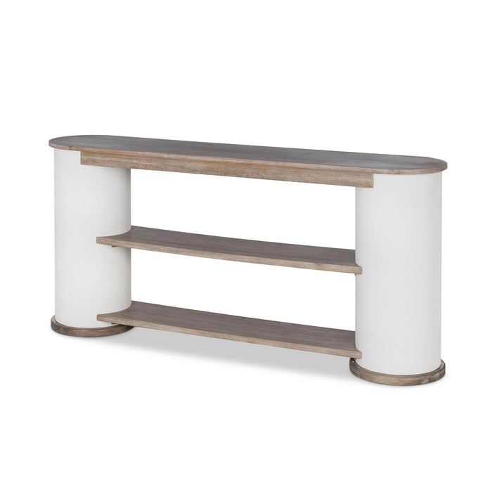Park Hill Collection Capsule Console Table – Silk Linen, Driftwood