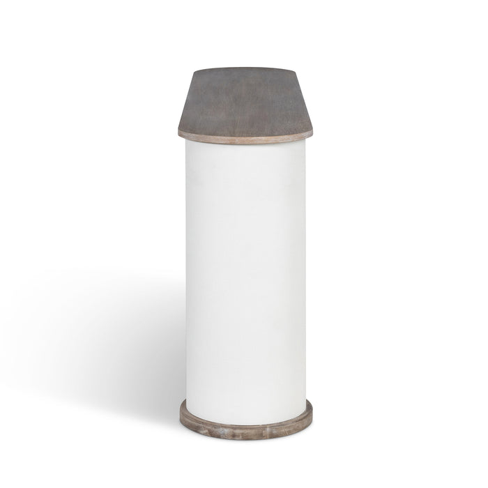 Park Hill Collection Capsule Console Table – Silk Linen, Driftwood (view 3)