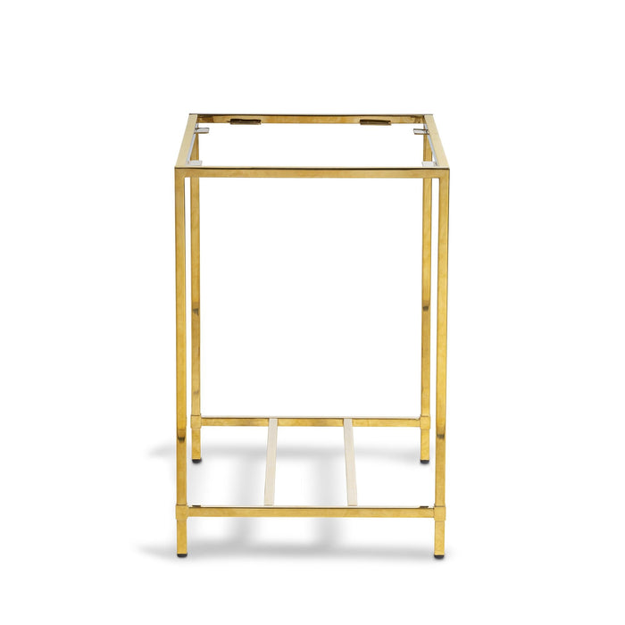 Park Hill St. Tropez Table Base Mirrored Brass Table Base angle view