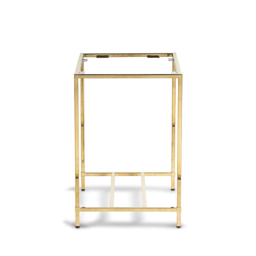 Park Hill St. Tropez Table Base Mirrored Champagne Table Base angle view