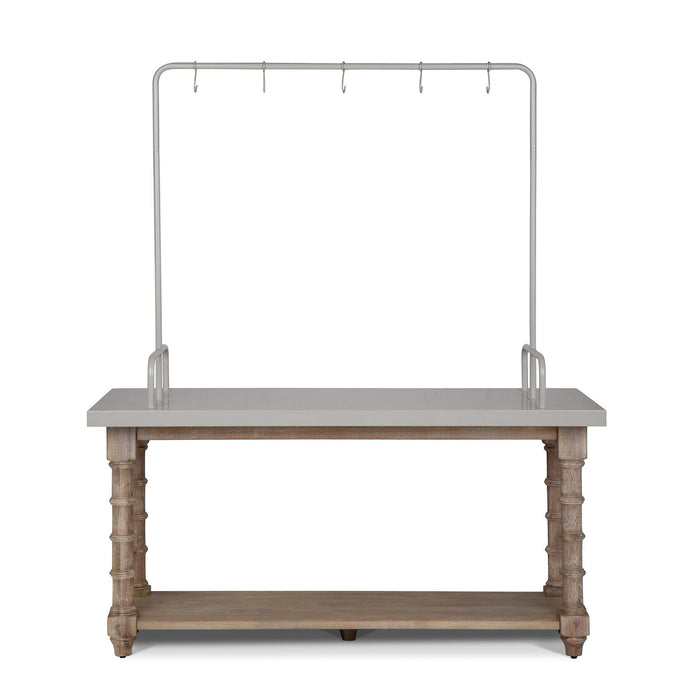 Park Hill Bimini Stall Island Driftwood Kitchen Island angle view