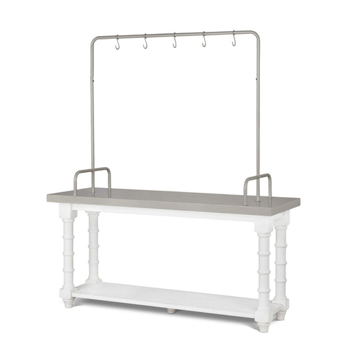 Park Hill Bimini Stall Island Whitewash Kitchen Island front view