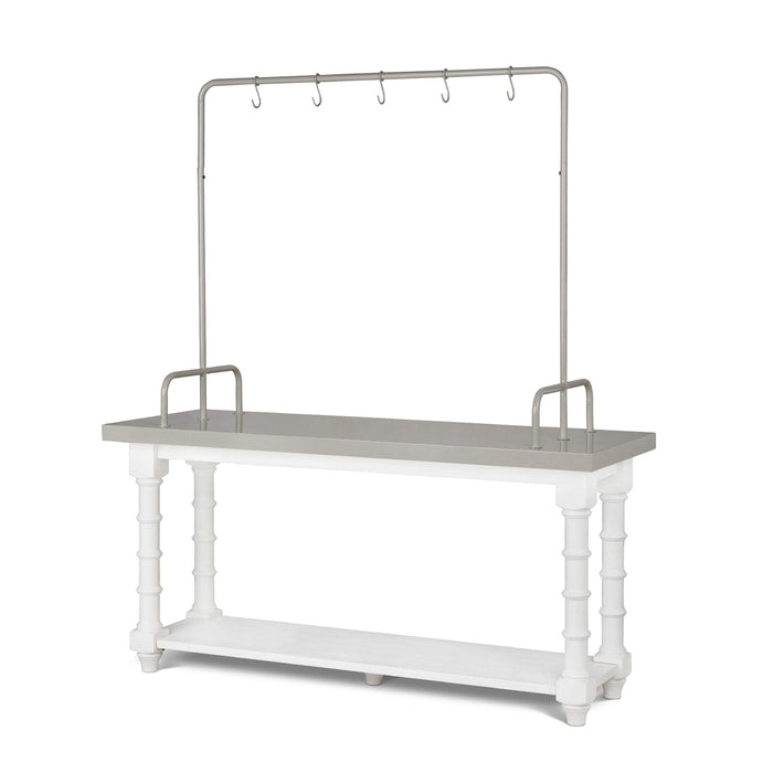 Park Hill Bimini Stall Island Whitewash Kitchen Island front view