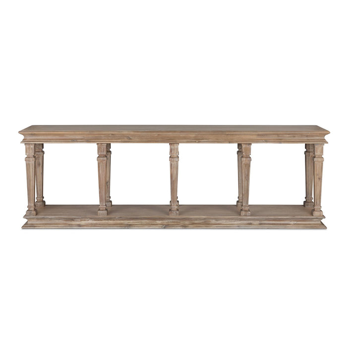 Park Hill Camelot Grand Console Driftwood Console Table angle view