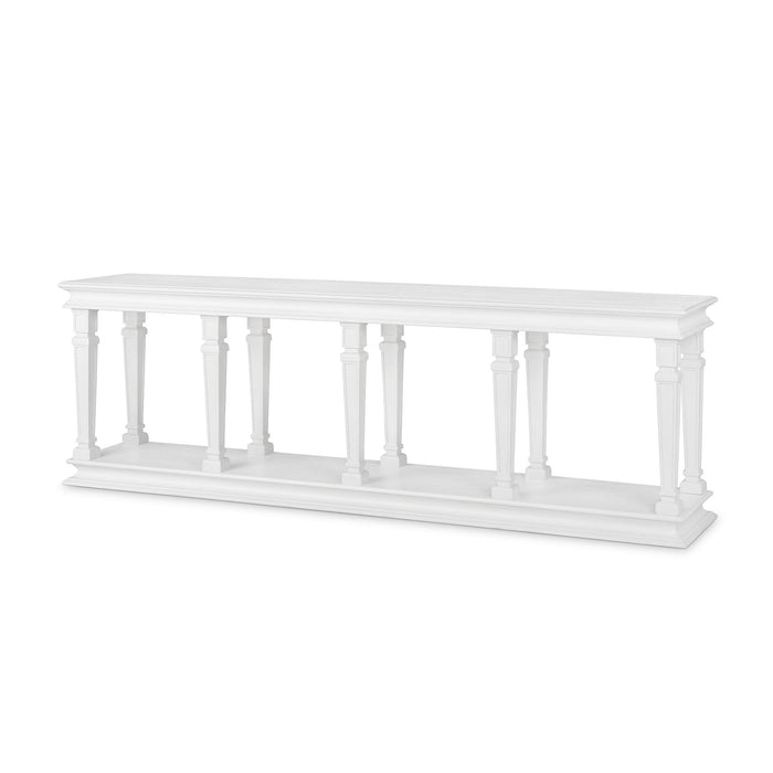 Park Hill Camelot Grand Console Whitewash Console Table front view