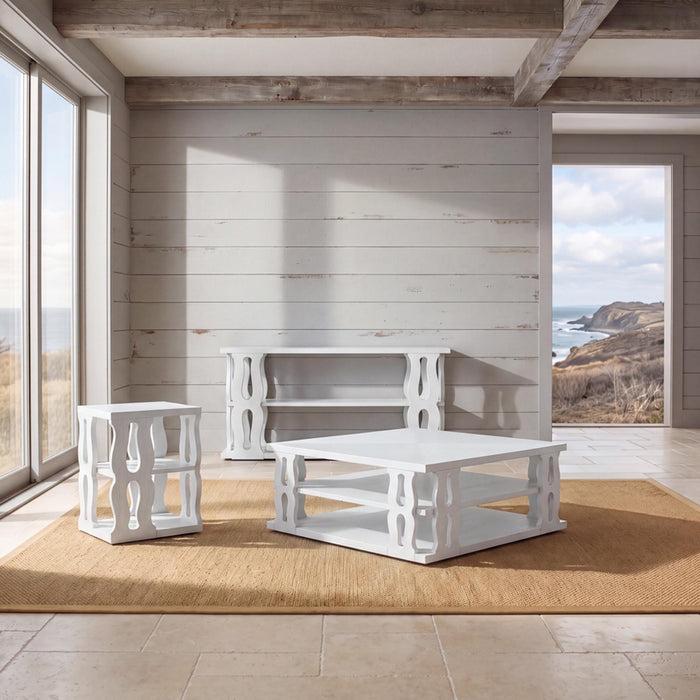 Park Hill Collection Montauk Cocktail Table – Whitewash (view 6)