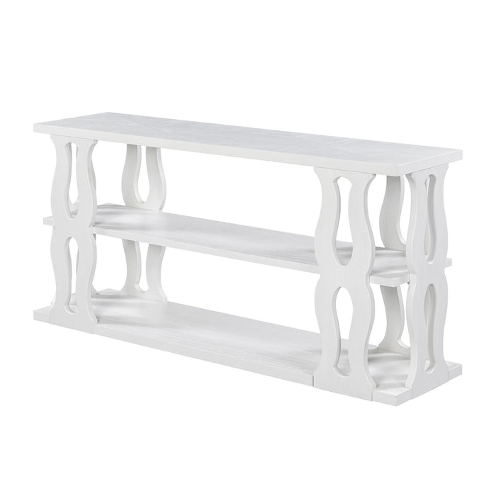 Park Hill Collection Montauk Console Table, Whitewash