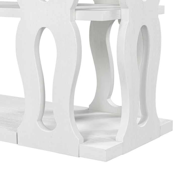 Park Hill Collection Montauk Console Table, Whitewash (view 5)