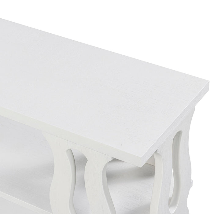 Park Hill Collection Montauk Console Table, Whitewash (view 6)