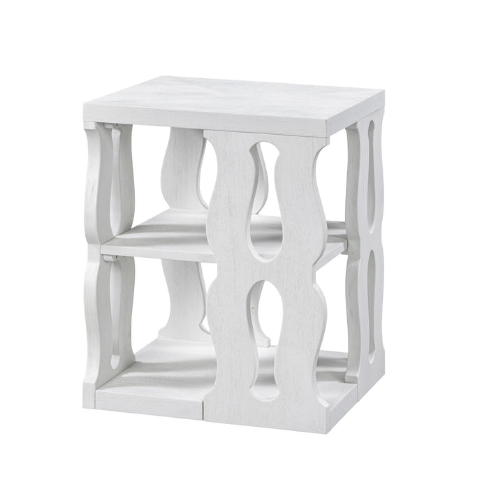 Park Hill Collection Montauk End Table, Whitewash