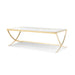 Park Hill Saber Leg Cocktail Table Mirrored Brass view 1