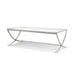 Park Hill Saber Leg Cocktail Table Mirrored Silver view 1