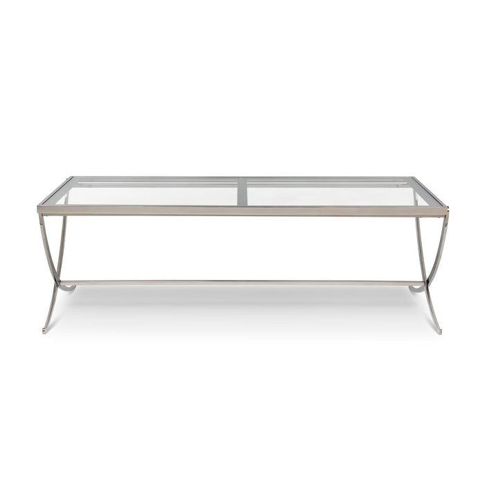 Park Hill Saber Leg Cocktail Table Mirrored Silver view 2