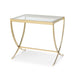 Park Hill Saber Leg End Table Mirrored Brass End Table front view