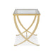 Park Hill Saber Leg End Table Mirrored Brass End Table angle view