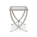 Park Hill Saber Leg End Table Mirrored Silver End Table angle view