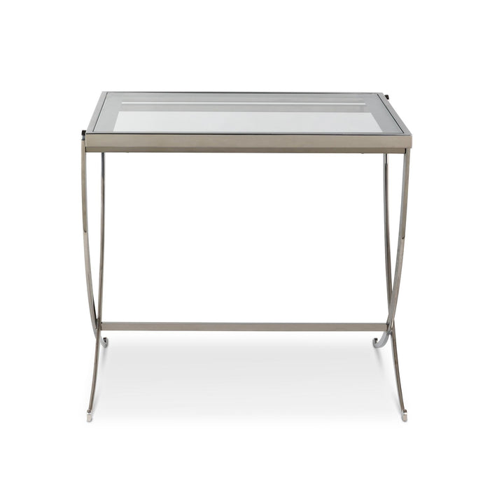 Park Hill Saber Leg End Table Mirrored Silver End Table detail view