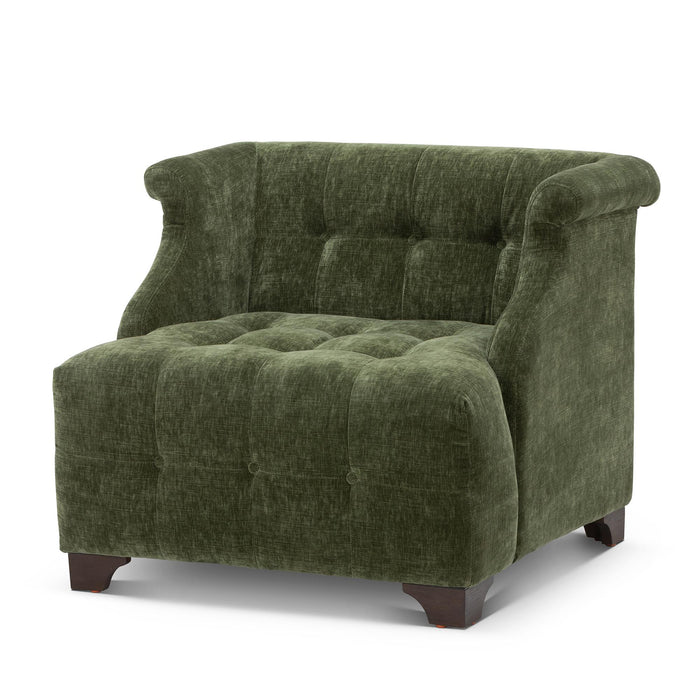 Park Hill Collection Scroll Arm Occasional Chair, Moss