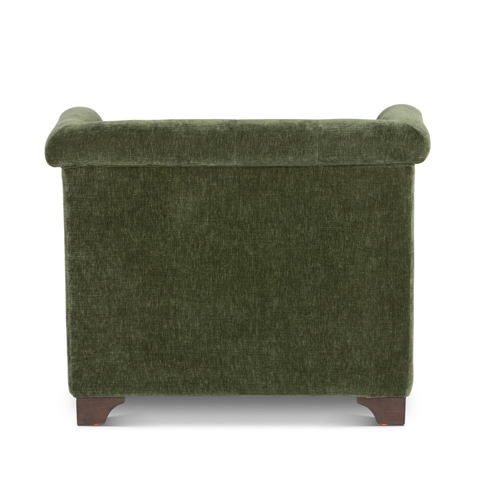 Park Hill Collection Scroll Arm Occasional Chair, Moss (view 3)