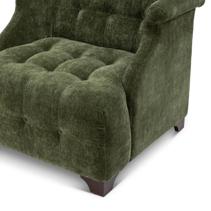 Park Hill Collection Scroll Arm Occasional Chair, Moss (view 6)