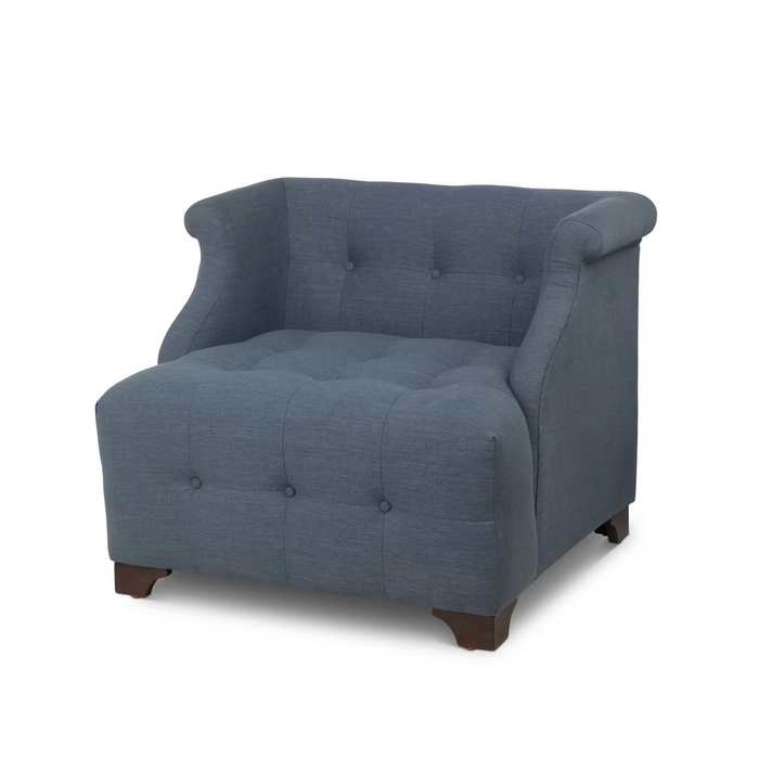 Park Hill Collection Scroll Arm Occcasional Chair Heathered, Navy
