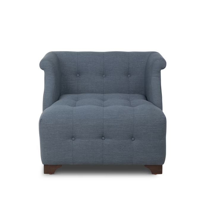 Park Hill Collection Scroll Arm Occcasional Chair Heathered, Navy