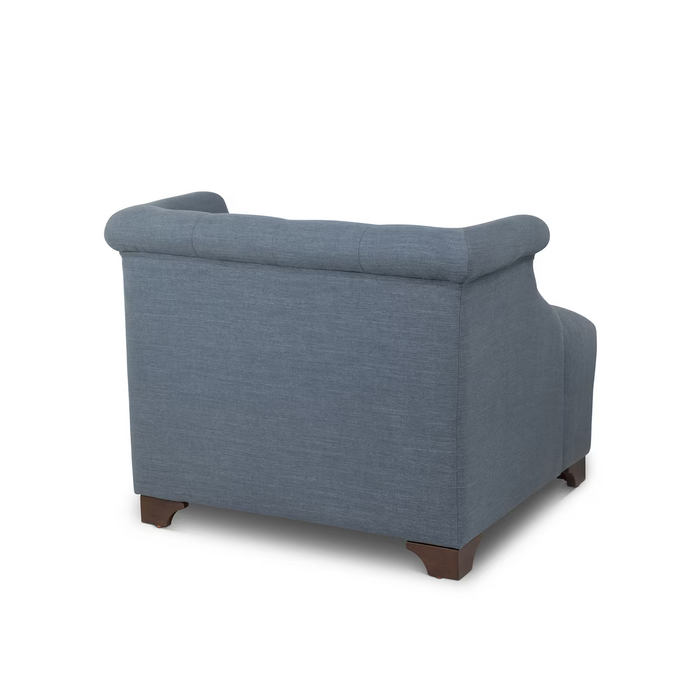 Park Hill Collection Scroll Arm Occcasional Chair Heathered, Navy