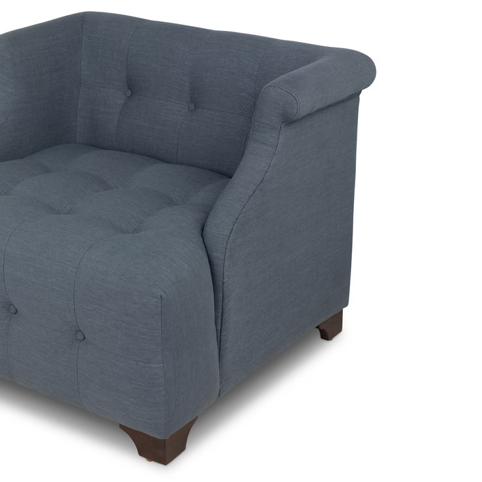 Park Hill Collection Scroll Arm Occcasional Chair Heathered, Navy