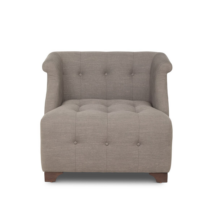 Park Hill Collection Scroll Arm Occasional Chair, Mocha