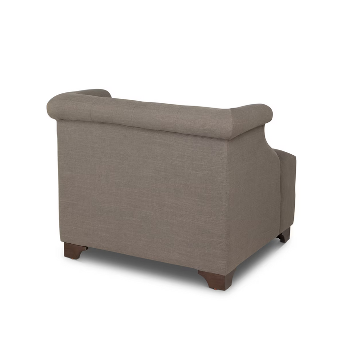 Park Hill Collection Scroll Arm Occasional Chair, Mocha