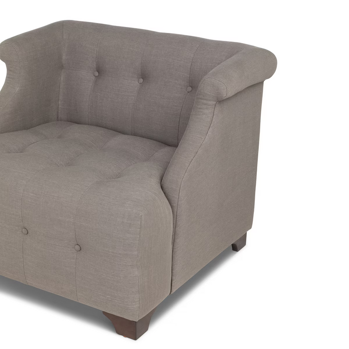 Park Hill Collection Scroll Arm Occasional Chair, Mocha