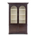 Park Hill Bridgehampton Bookcase Truffle finish Silk Linen painted interior glass doors