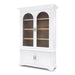 Park Hill Bridgehampton Bookcase Whitewash acacia 94 inch tall display cabinet front view