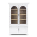 Park Hill Bridgehampton Bookcase Whitewash interior Blonde painted display shelves angle view