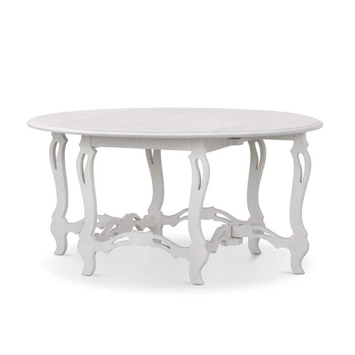 Park Hill Westminster Gate Leg Table Whitewash Dining Table front view