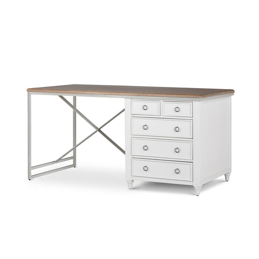 Park Hill Studio Partners Desk Whitewash Desk front view