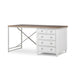 Park Hill Studio Partners Desk Whitewash Desk front view