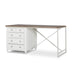 Park Hill Studio Partners Desk Whitewash Desk detail view