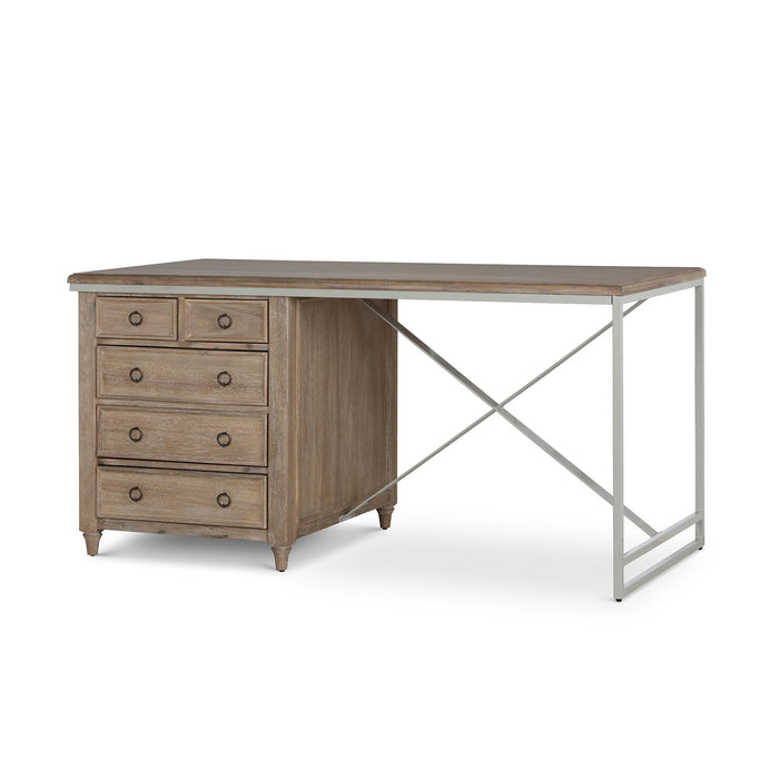 Park Hill Studio Partners Desk Driftwood Desk detail view