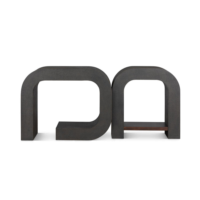 Park Hill Rio Hall Console Seal Brown Console Table angle view