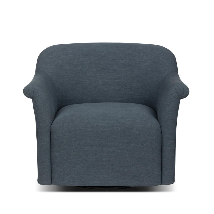 Park Hill Bella Swivel Chair Heathered Navy Swivel Chair angle view