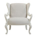 Park Hill Ribbon Wing Chair Whitewash and Ivory Wing Chair front view