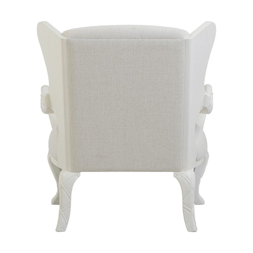 Park Hill Ribbon Wing Chair Whitewash and Ivory Wing Chair angle view