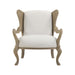 Park Hill Ribbon Wing Chair Driftwood and Ivory Wing Chair front view