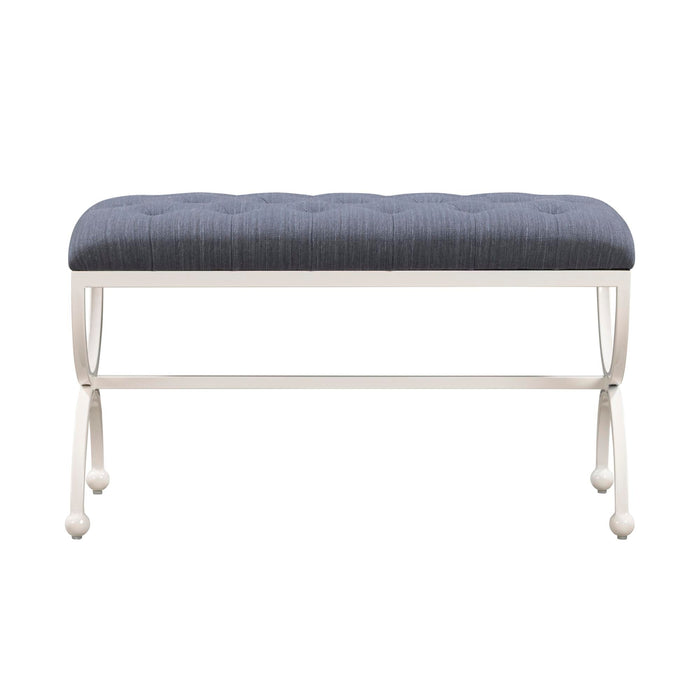 Park Hill Collection Gallery Bench – Hydrangea White (view 2)