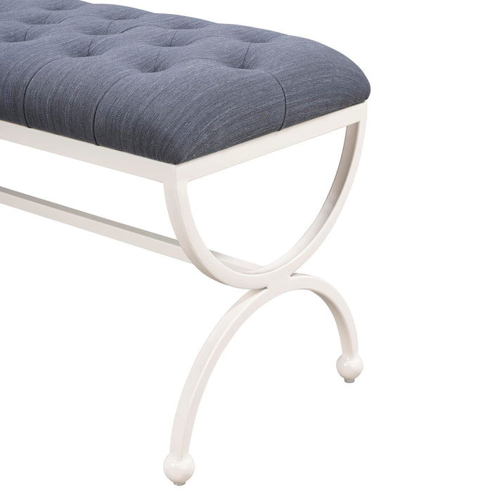 Park Hill Collection Gallery Bench – Hydrangea White (view 4)