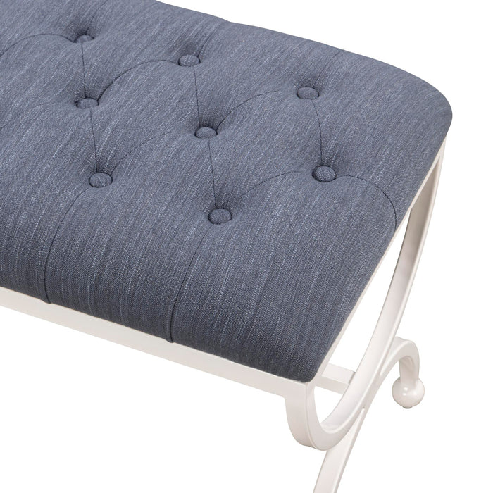 Park Hill Collection Gallery Bench – Hydrangea White (view 5)